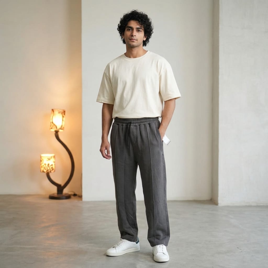 Zara Baggy Trouser Dark Grey