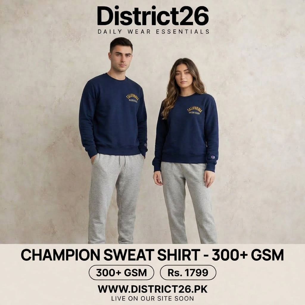 Champion "California Golden Bears" Embroidered Crewneck - Navy Blue