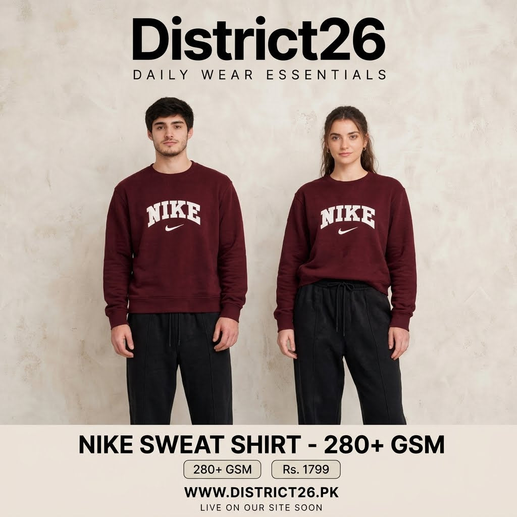 Nike crewneck Sweat Shirt Maroon