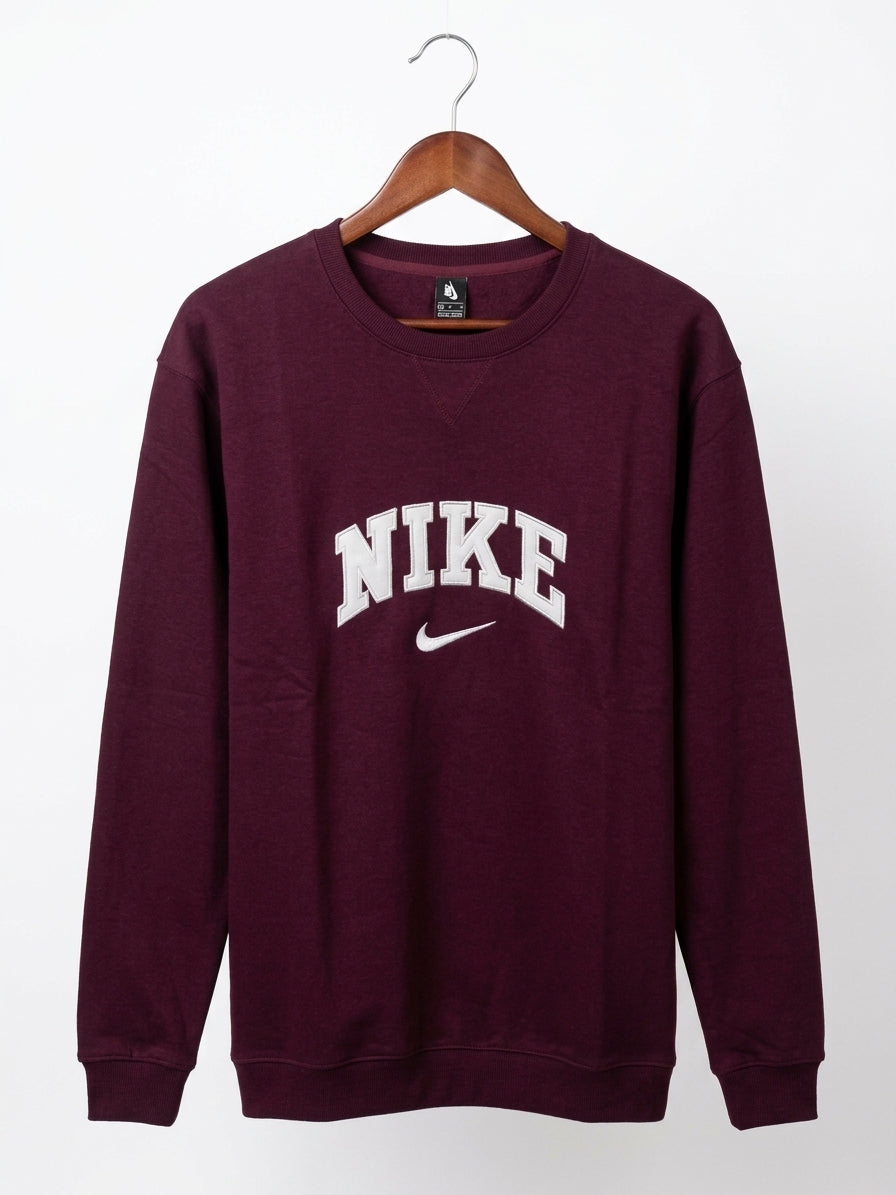 Nike crewneck Sweat Shirt Maroon
